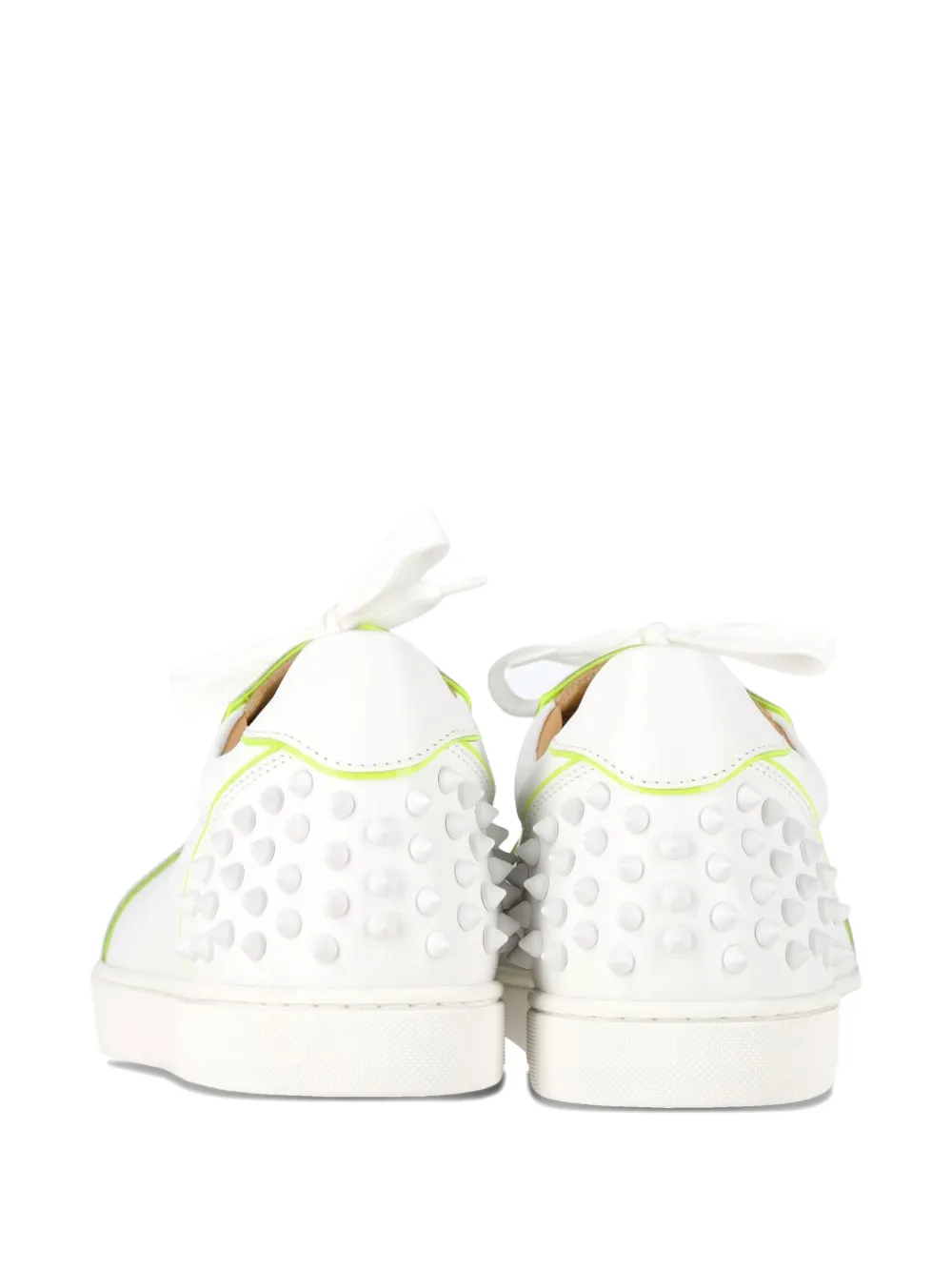 Christian Louboutin Pre-Owned Vieira spikes-detail leather sneakers - Wit