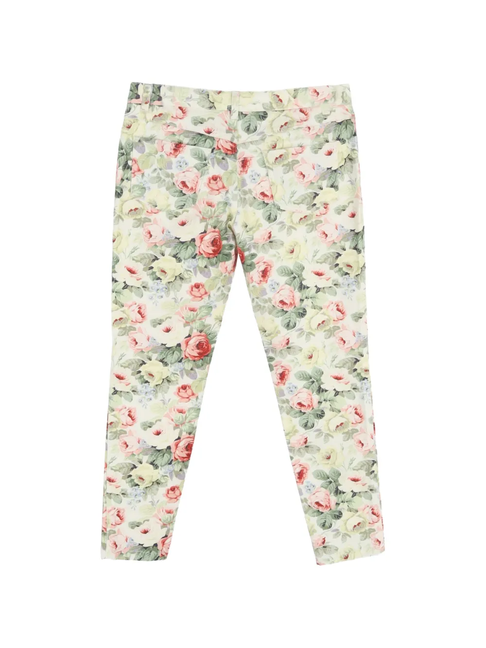 Miu Miu Pre-Owned floral-print trousers - Beige