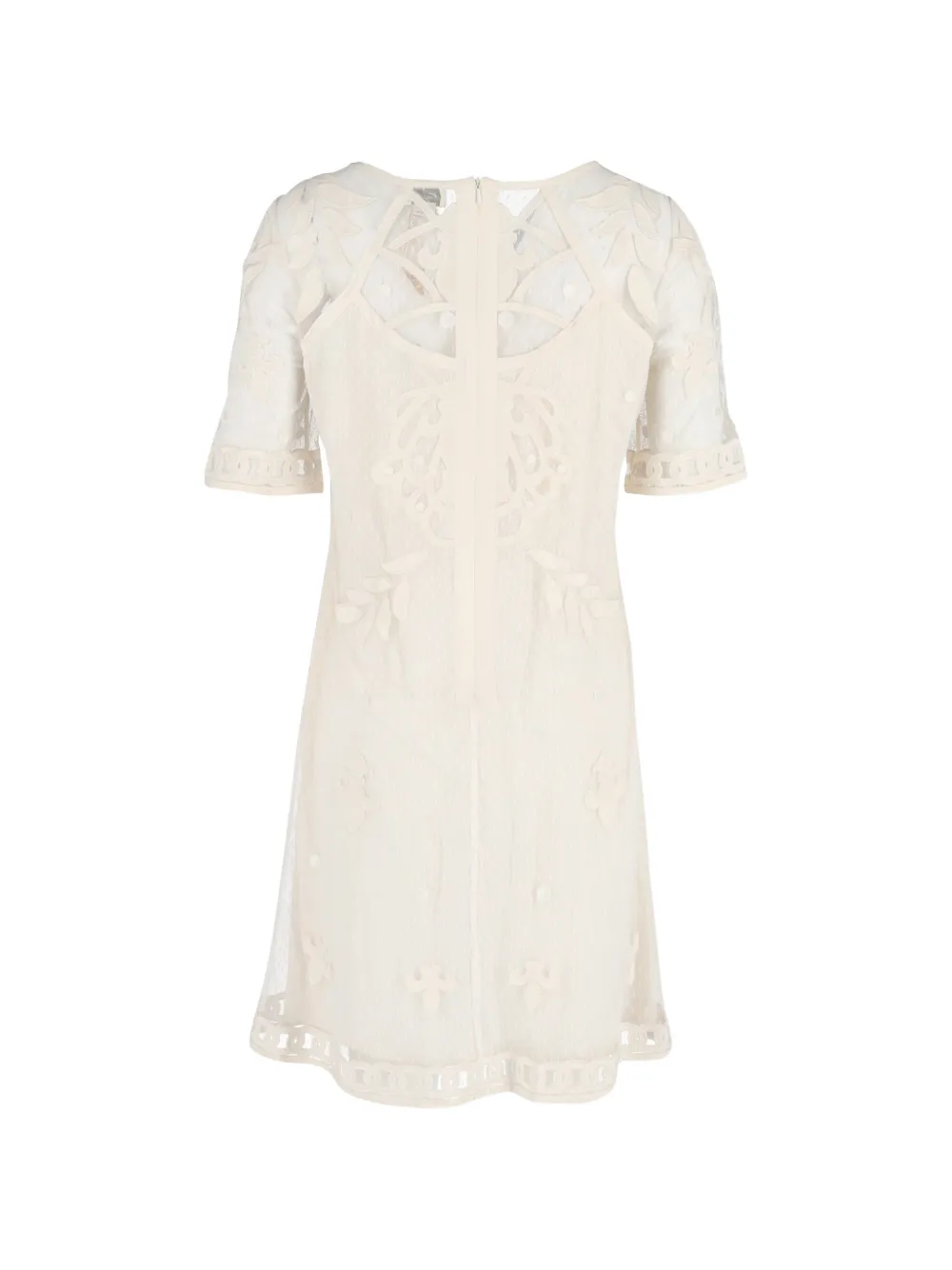 Temperley London lace-detail midi dress - Wit