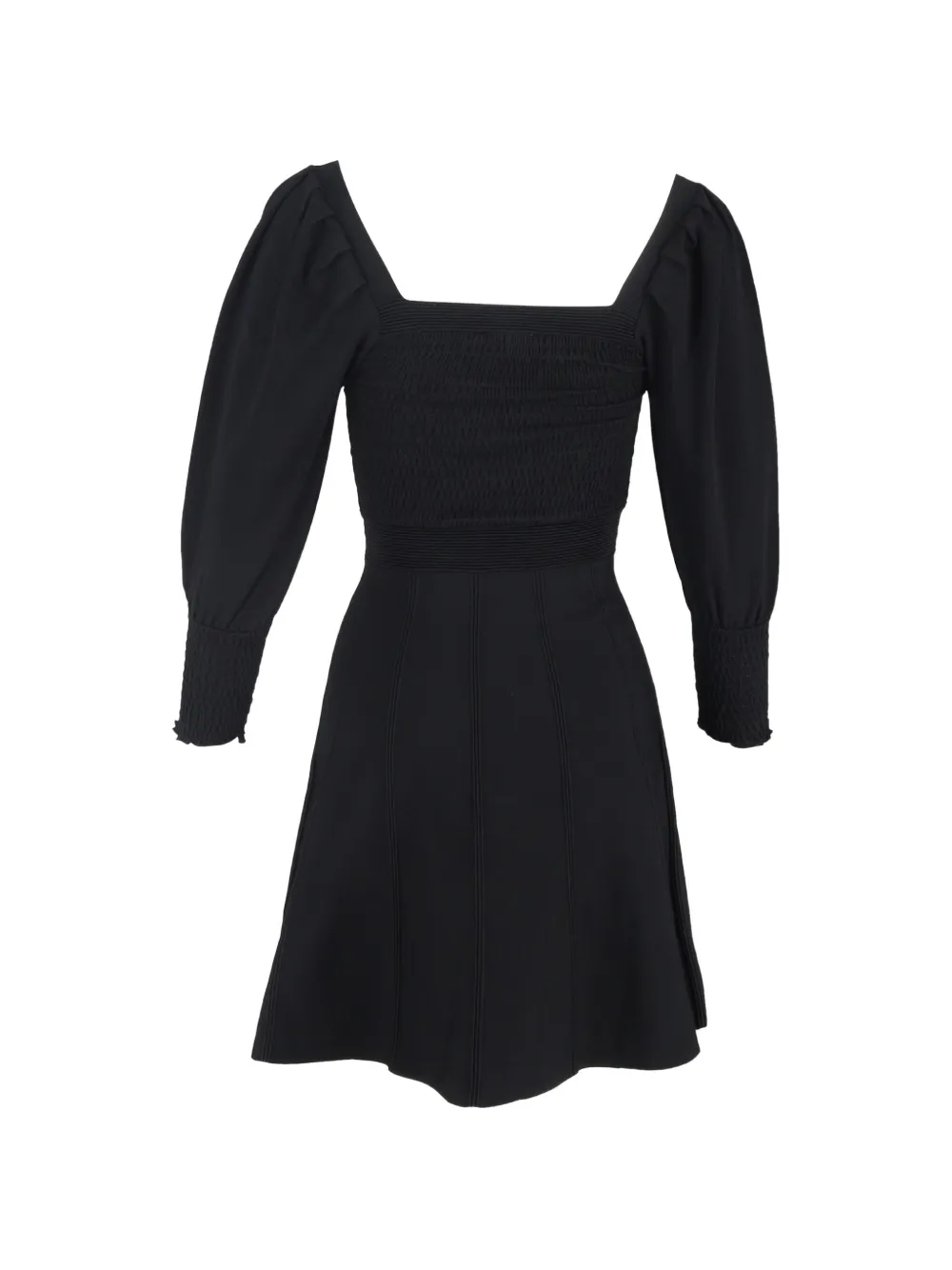 SANDRO Ornela smocked mini dress - Zwart