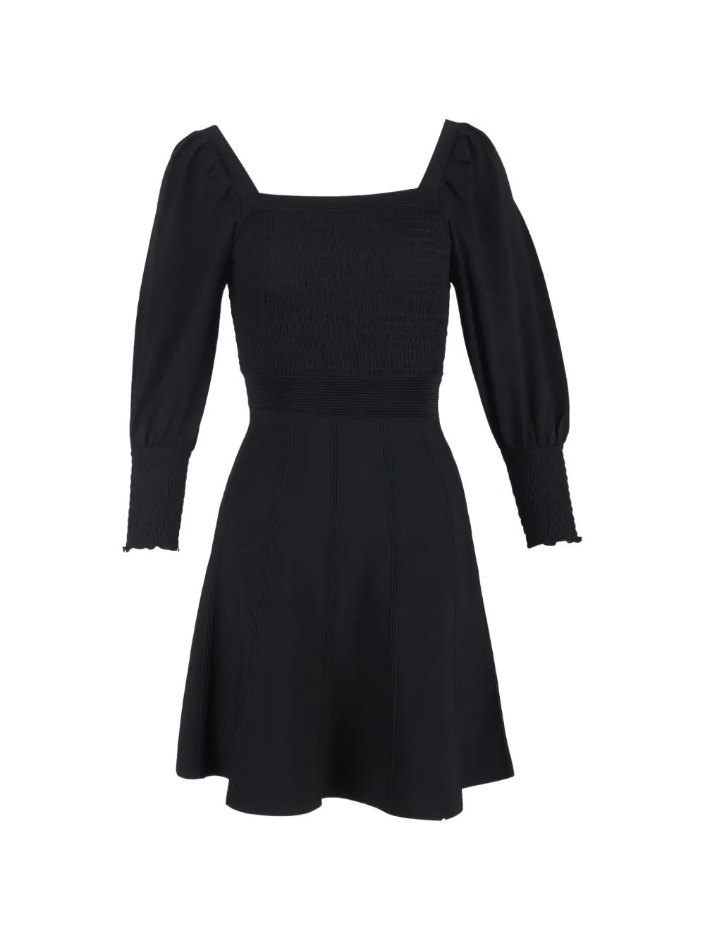 SANDRO Ornela smocked mini dress - Nero