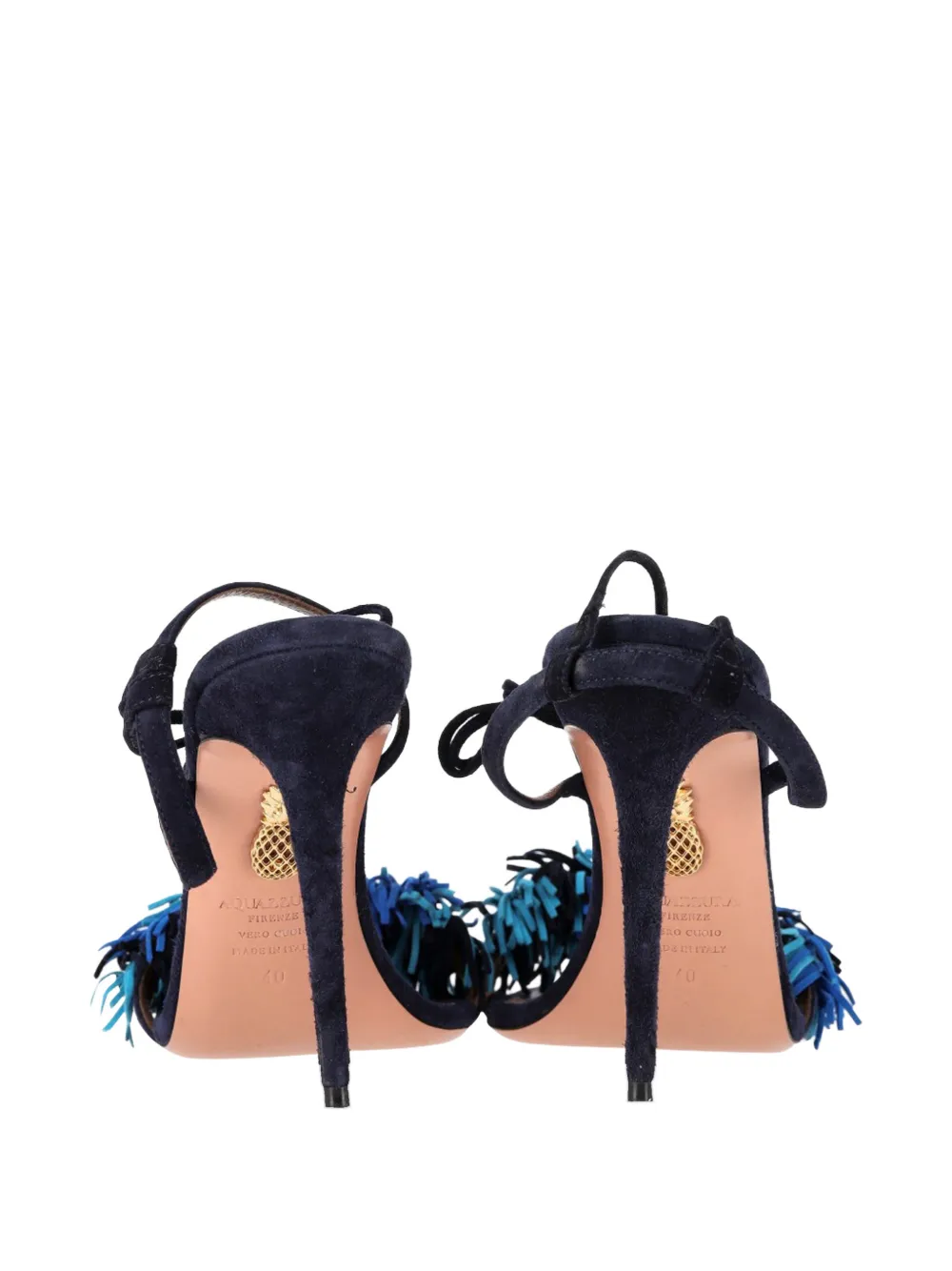Aquazzura Wild Thing fringed sandals - Blauw