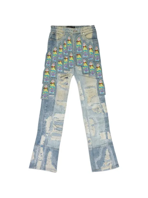 Who Decides War Coliseum Fusion distressed cropped jeans