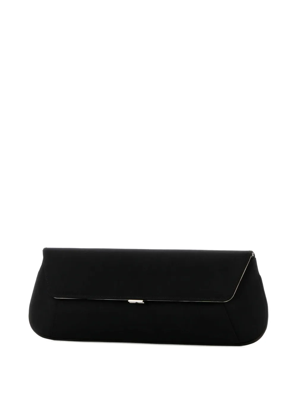 Amina Muaddi Ami Clutch Bag in Black, view 3