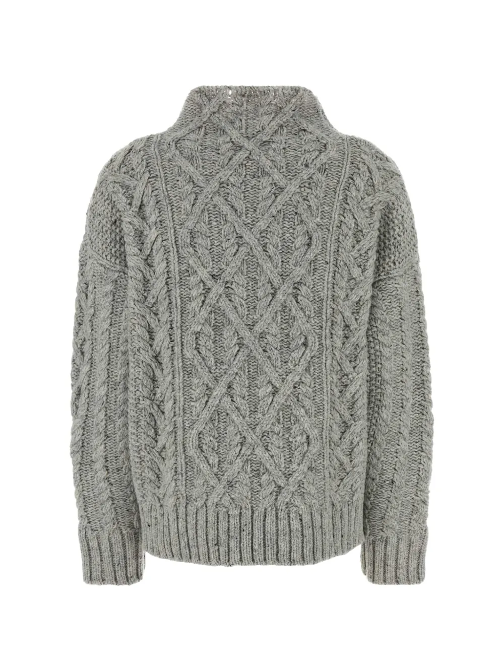  Jil Sander Cable-knit Wool Sweater - Grey 