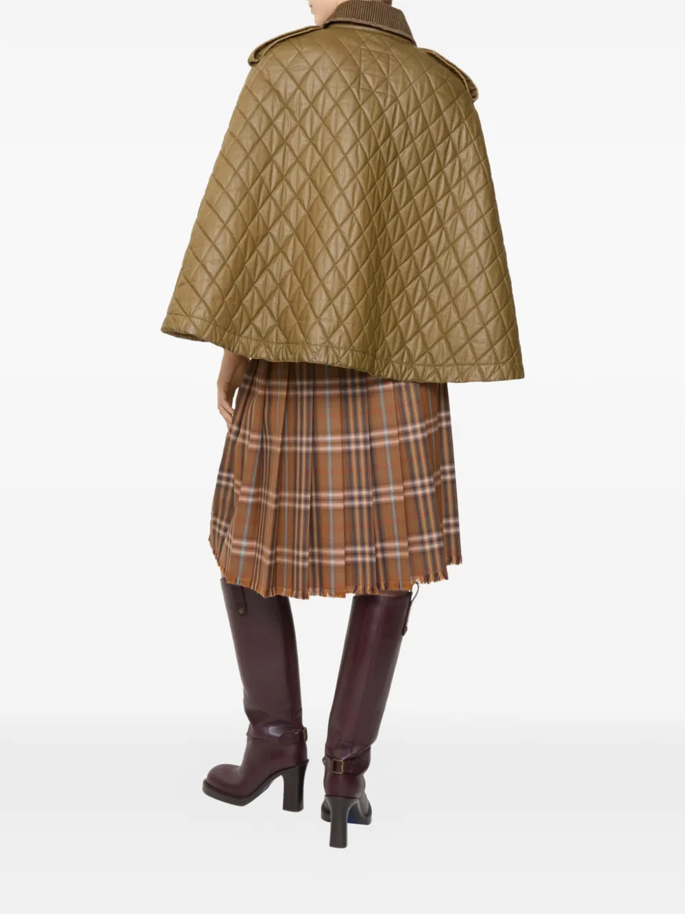 Burberry Cape met lammy kraag Bruin