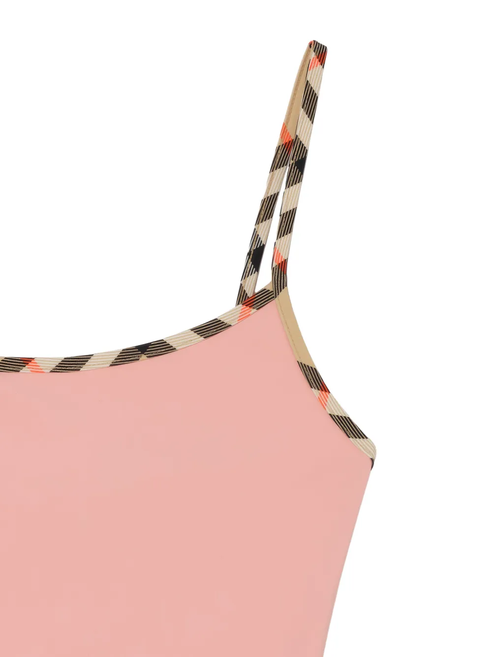  Burberry Cut-out Check-trim Swimsuit - Pink 