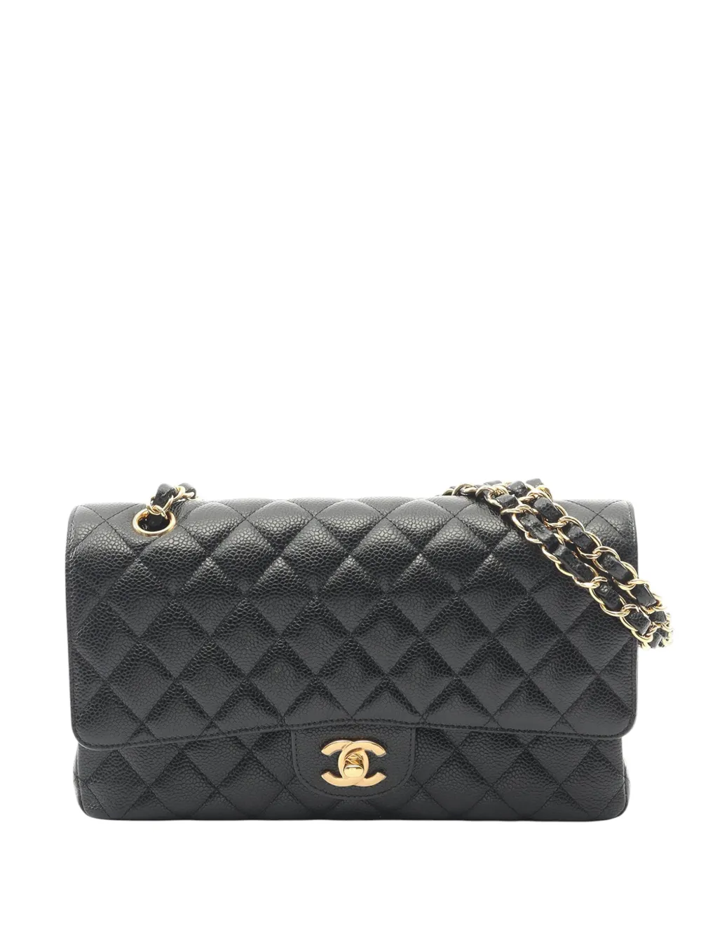 CHANEL Pre-Owned 2016-2017 Medium Classic Caviar Double Flap shoulder bag - Nero