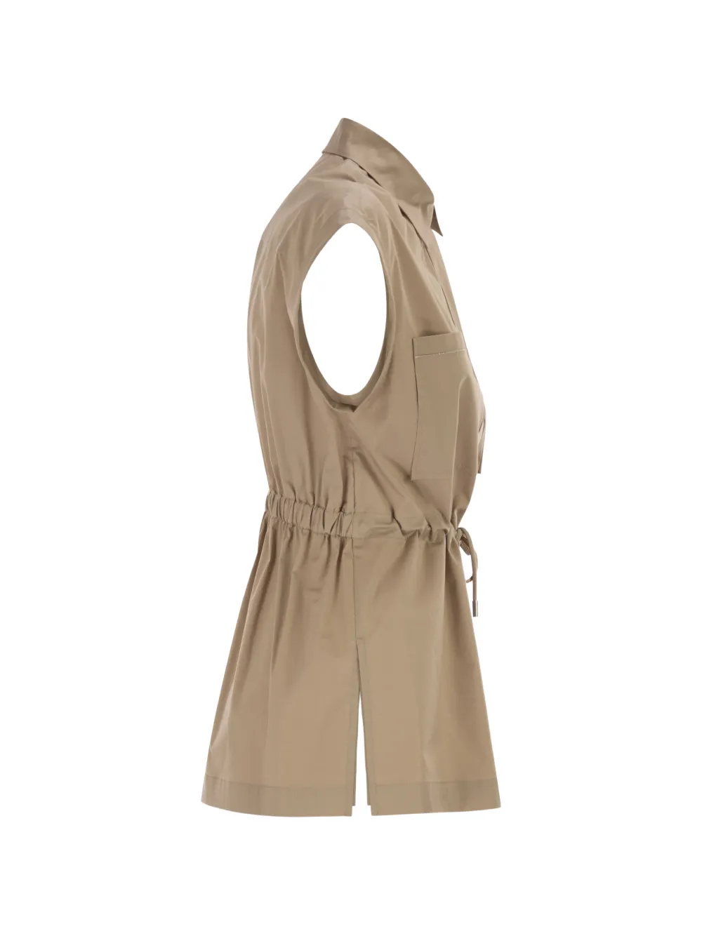  Peserico Drawstring Short-sleeve Blouse - Neutrals 