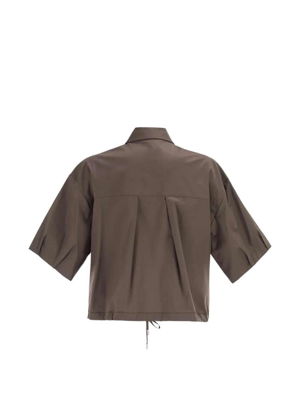 Peserico short-sleeve cropped shirt - Bruin