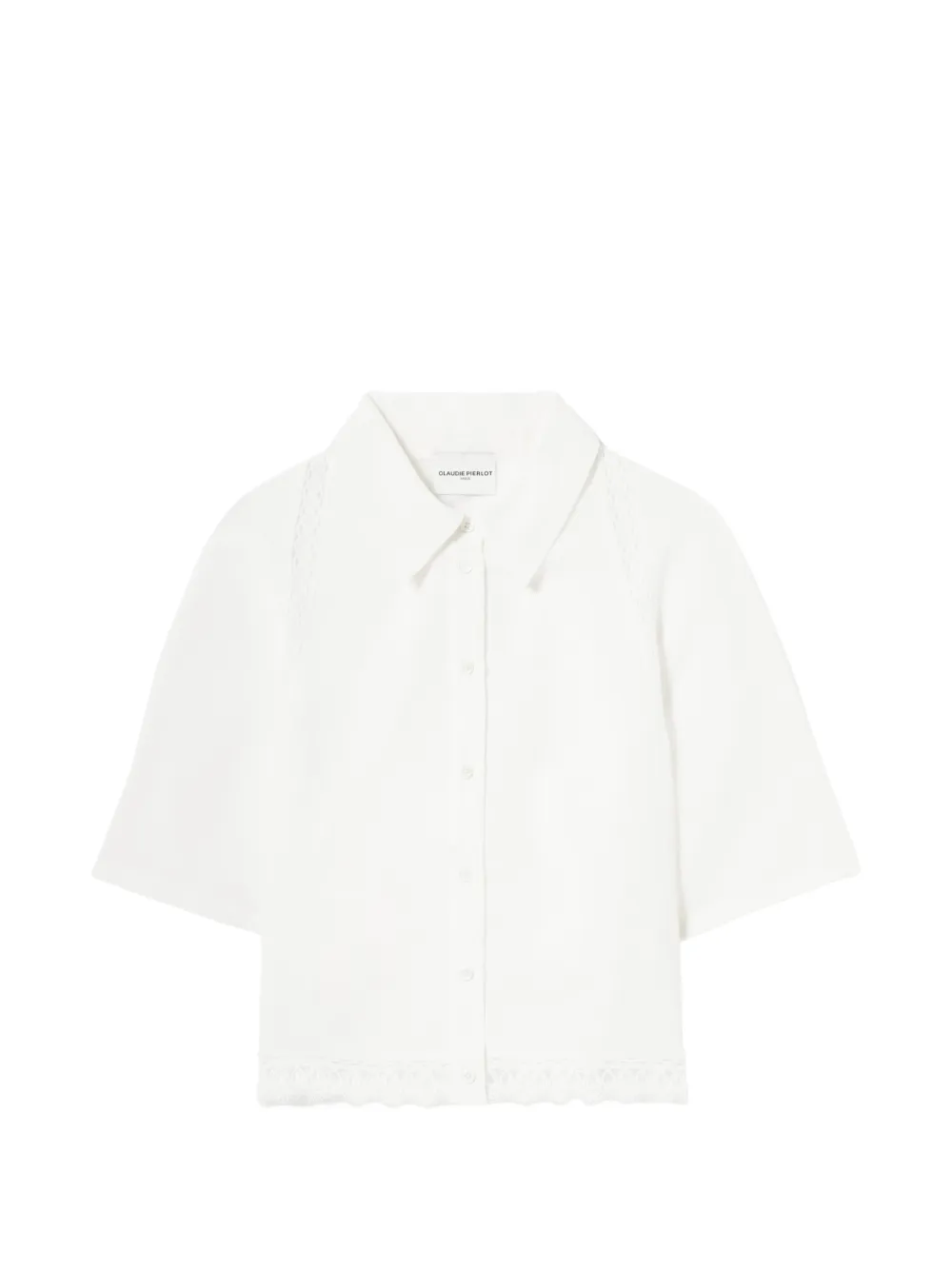Claudie Pierlot lace-trim shirt - Bianco