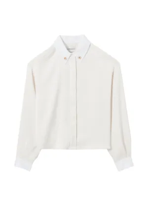 Yohji Yamamoto Draped long-sleeve Shirt | White | FARFETCH RO