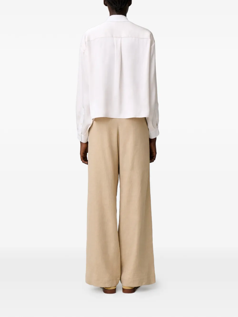 Claudie Pierlot Overhemd met kraag en knopen Beige