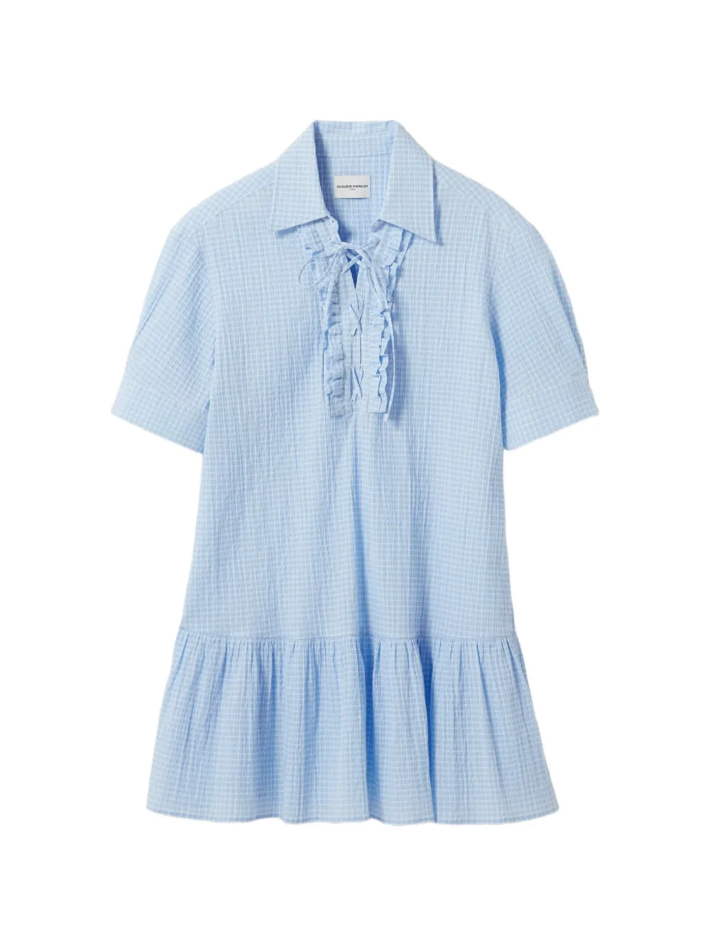 Claudie Pierlot Chemisier corto con ruches - Blu
