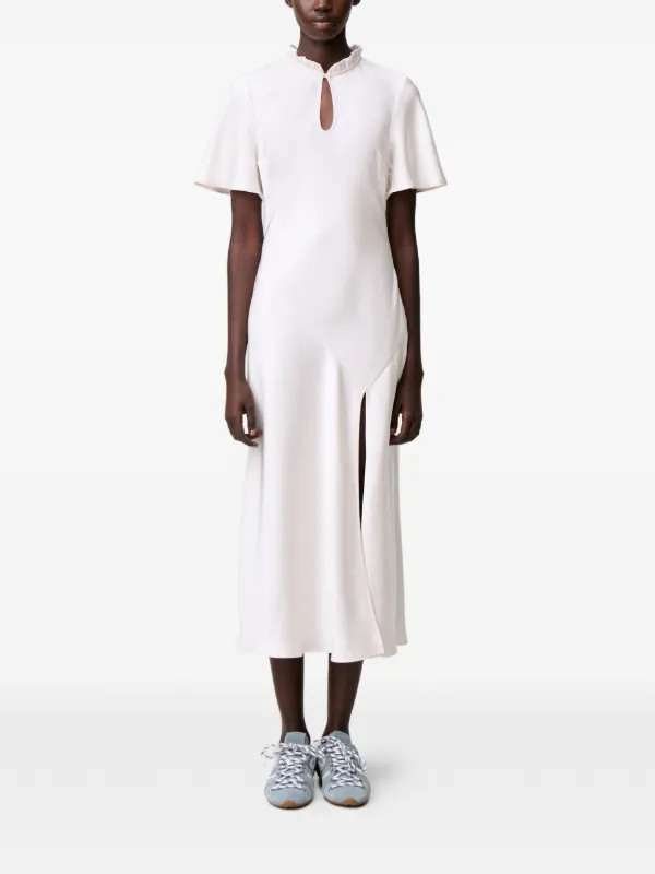 white flowy midi dress Women's Dresses Timeless Vintage White Midi Dress