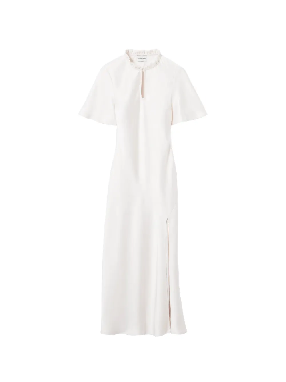 Claudie Pierlot ruffled keyhole midi dress - Bianco
