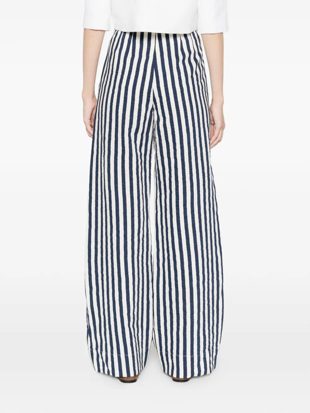 Maje Sailor broek van linnenblend Blauw