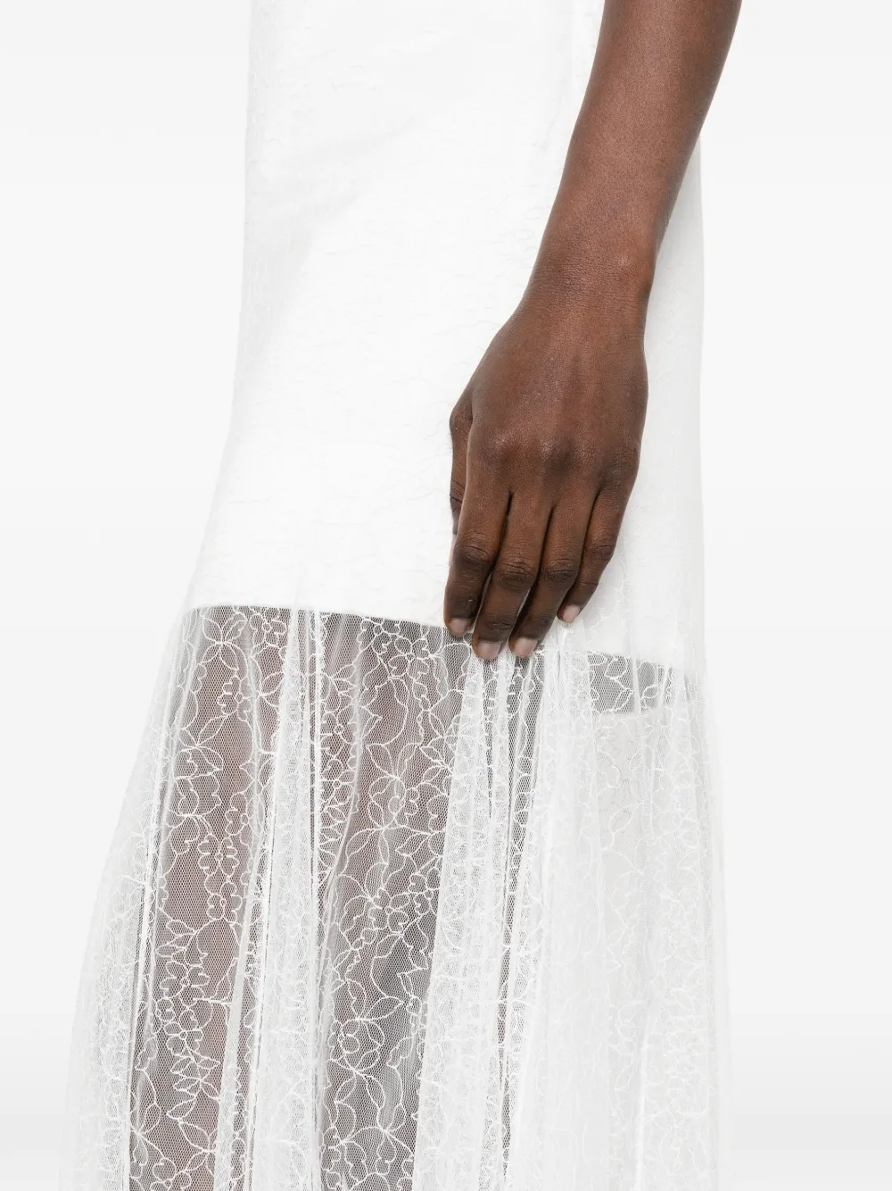 Maje Maxi-jurk met V-hals Wit