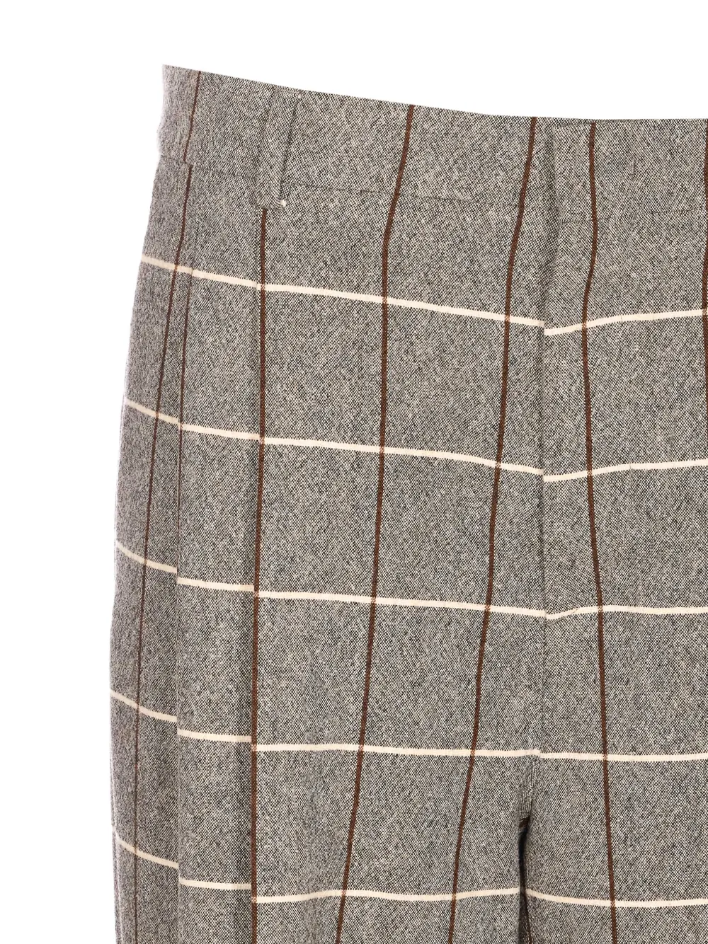 Valentino Garavani Geruite broek met cuffs Grijs