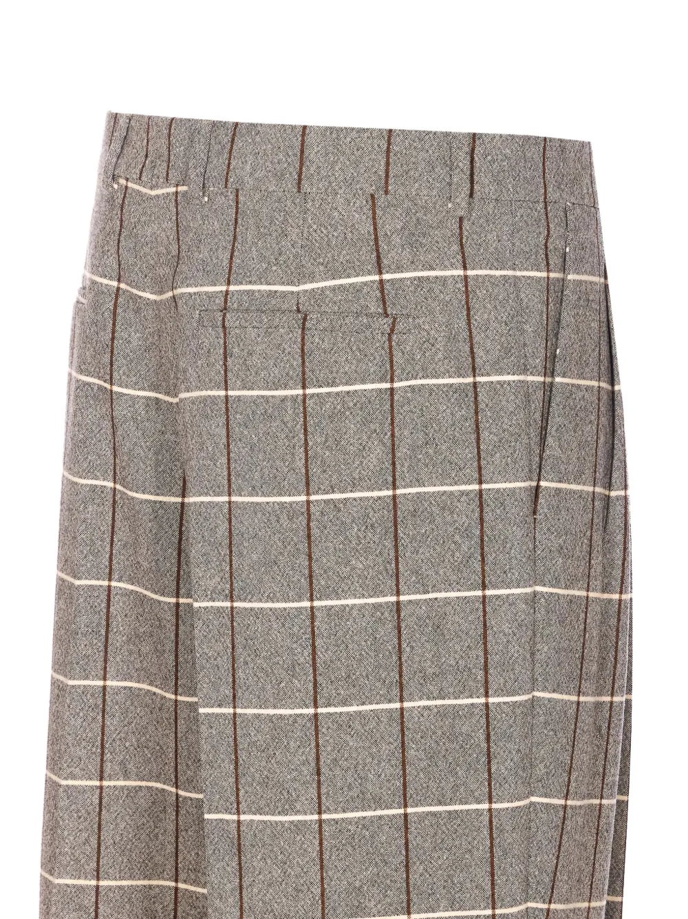 Valentino Garavani Geruite broek met cuffs Grijs