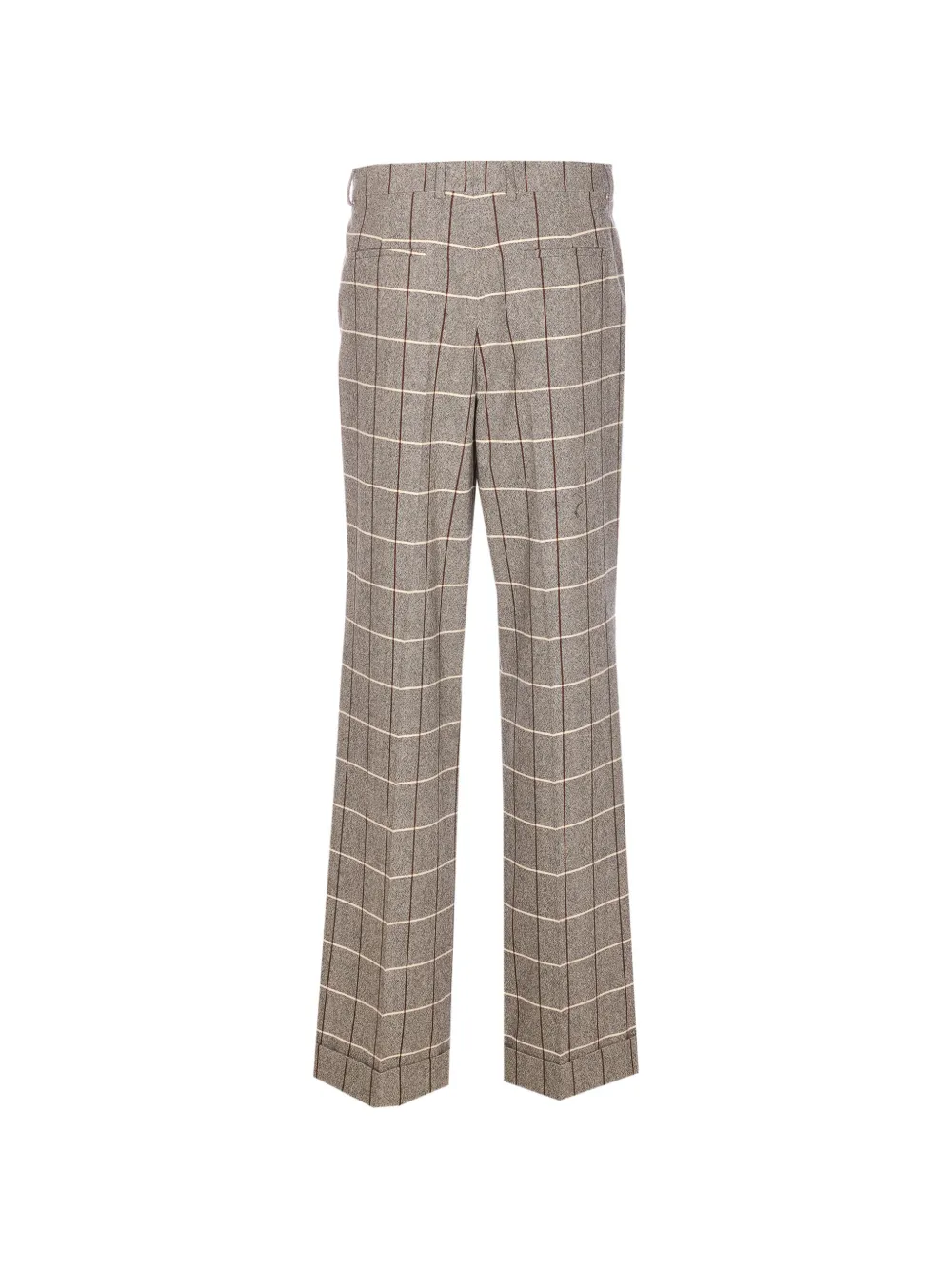 Valentino Garavani check cuffed trousers - Grijs