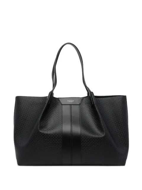 Serapian textured leather trim shoulder bag