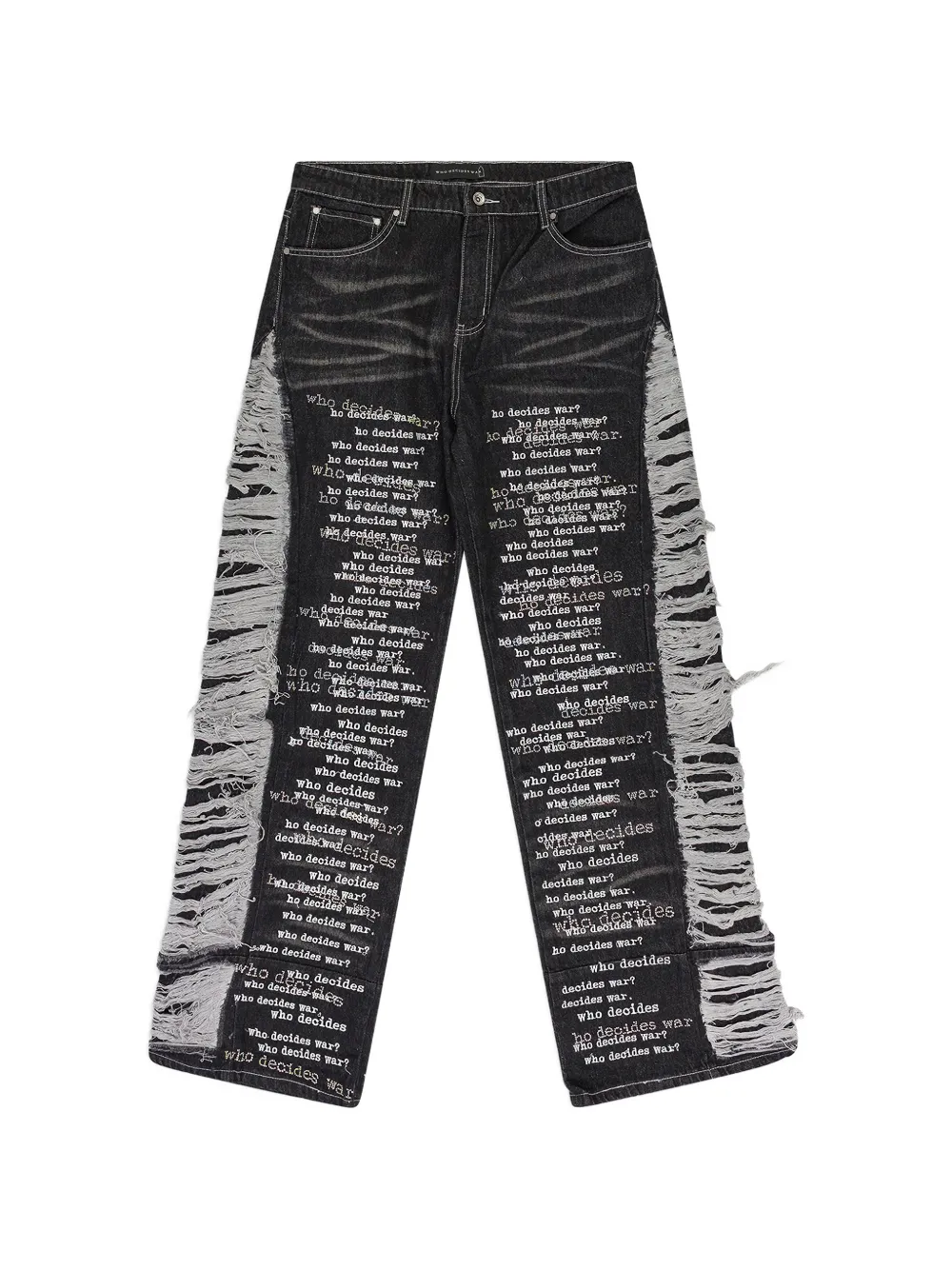 Who Decides War Ultra Flare Scripture distressed jeans - Nero