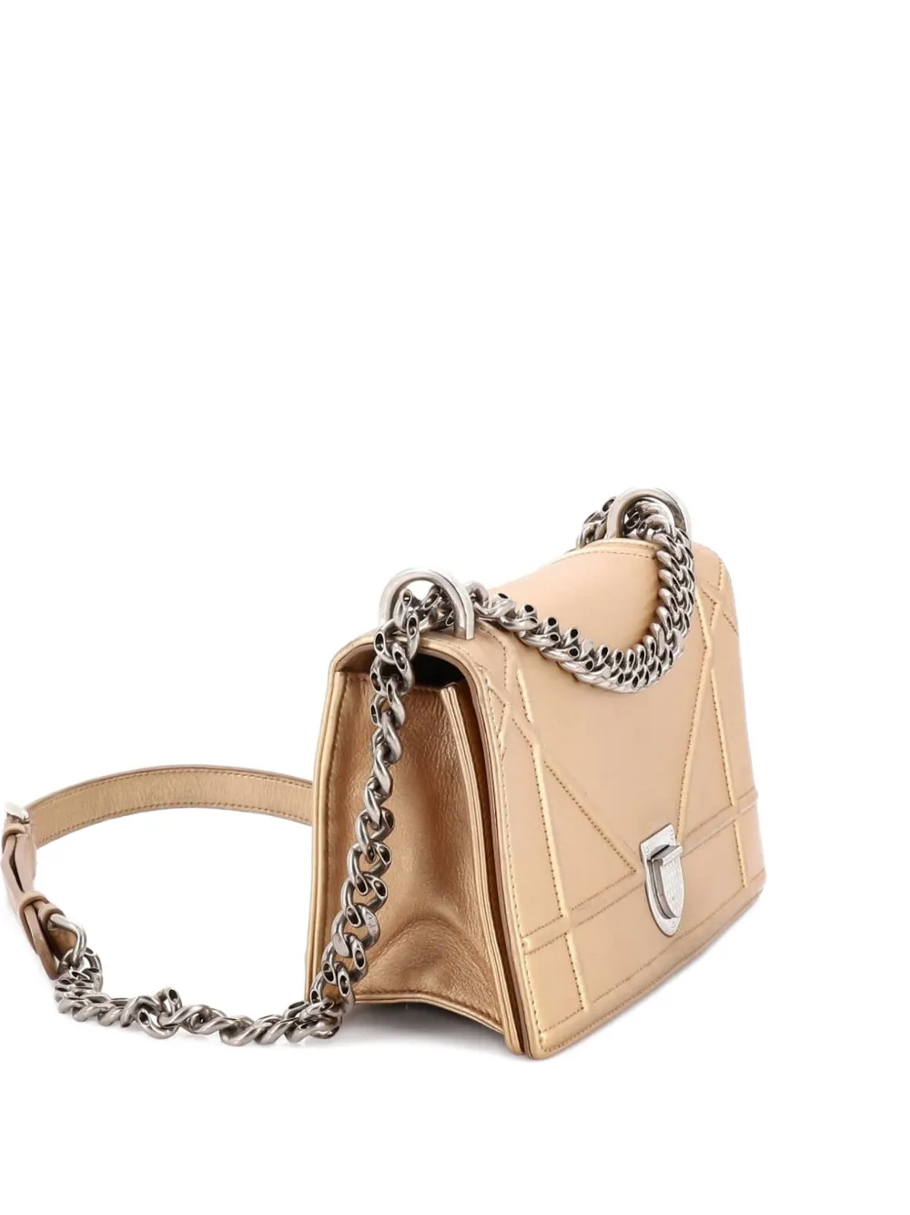 Christian Dior Pre-Owned Diorama Flap Bag Calfskin Medium shoulder bag - Effetto metallizzato