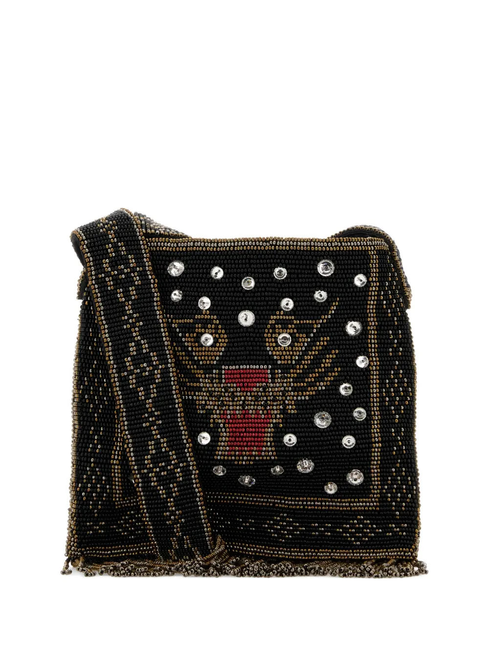 Valentino Garavani small Nellcôte embellished shoulder bag - Black