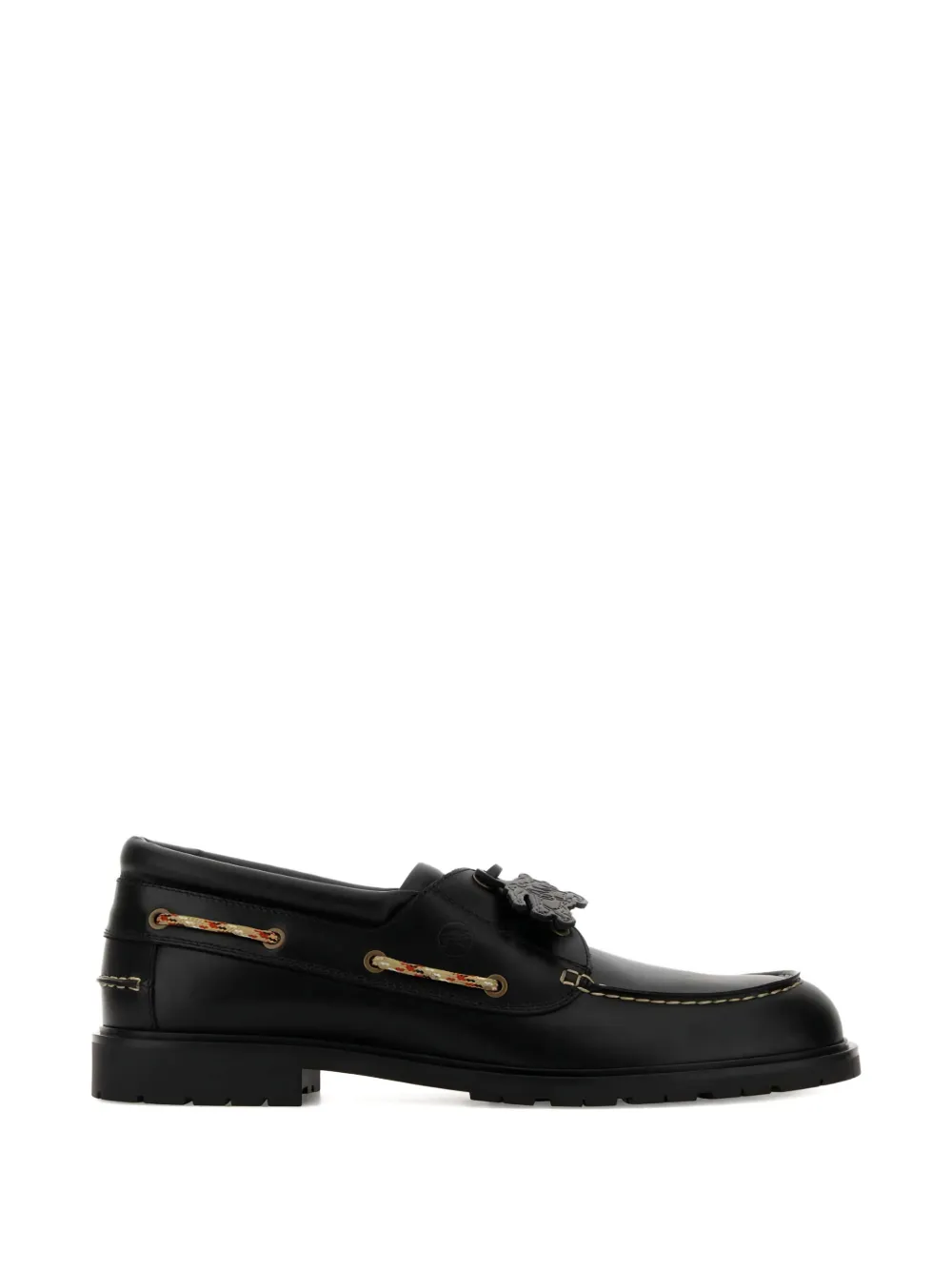 Burberry skip-lacing boat shoes Zwart