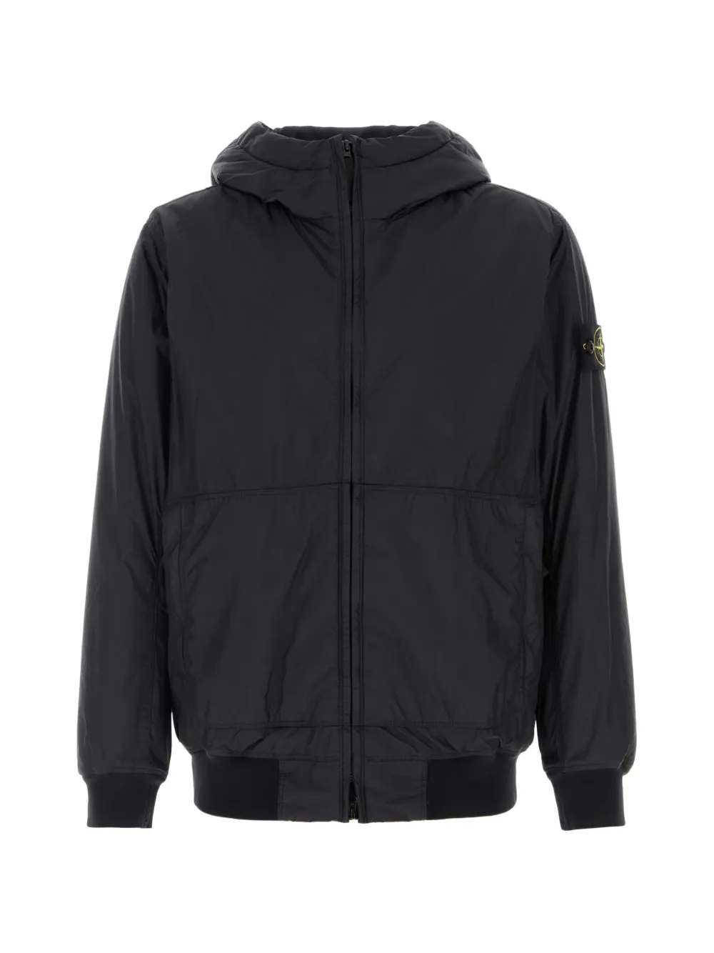 Stone Island Piumino con cappuccio e logo - Blu