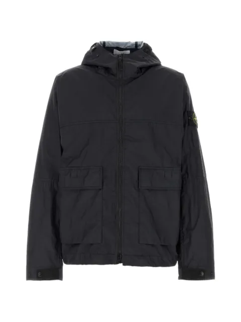 Stone Island logo-patch hooded jacket
