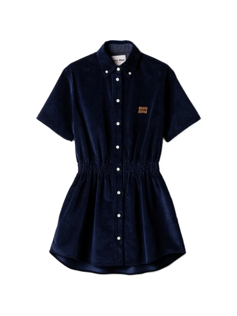 Miu Miu corduroy-texture mini dress - Blu