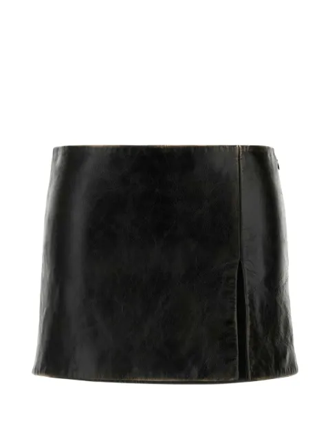 Miu Miu leather mini skirt
