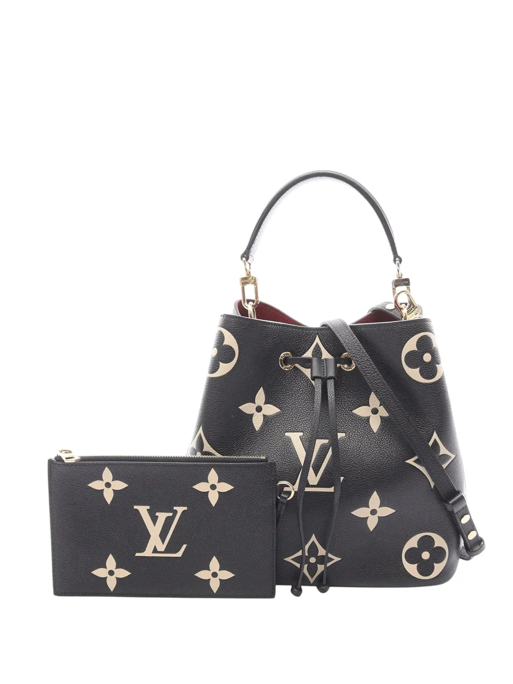 Louis Vuitton Pre-Owned 2021-2025 Monogram Giant Bicolor Empreinte Neonoe MM bucket bag - Nero