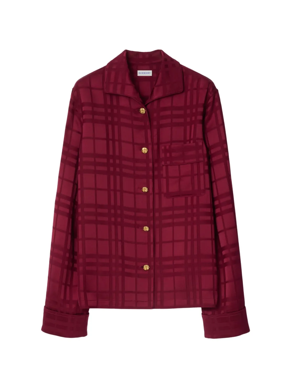 Burberry check pajama top - Rot