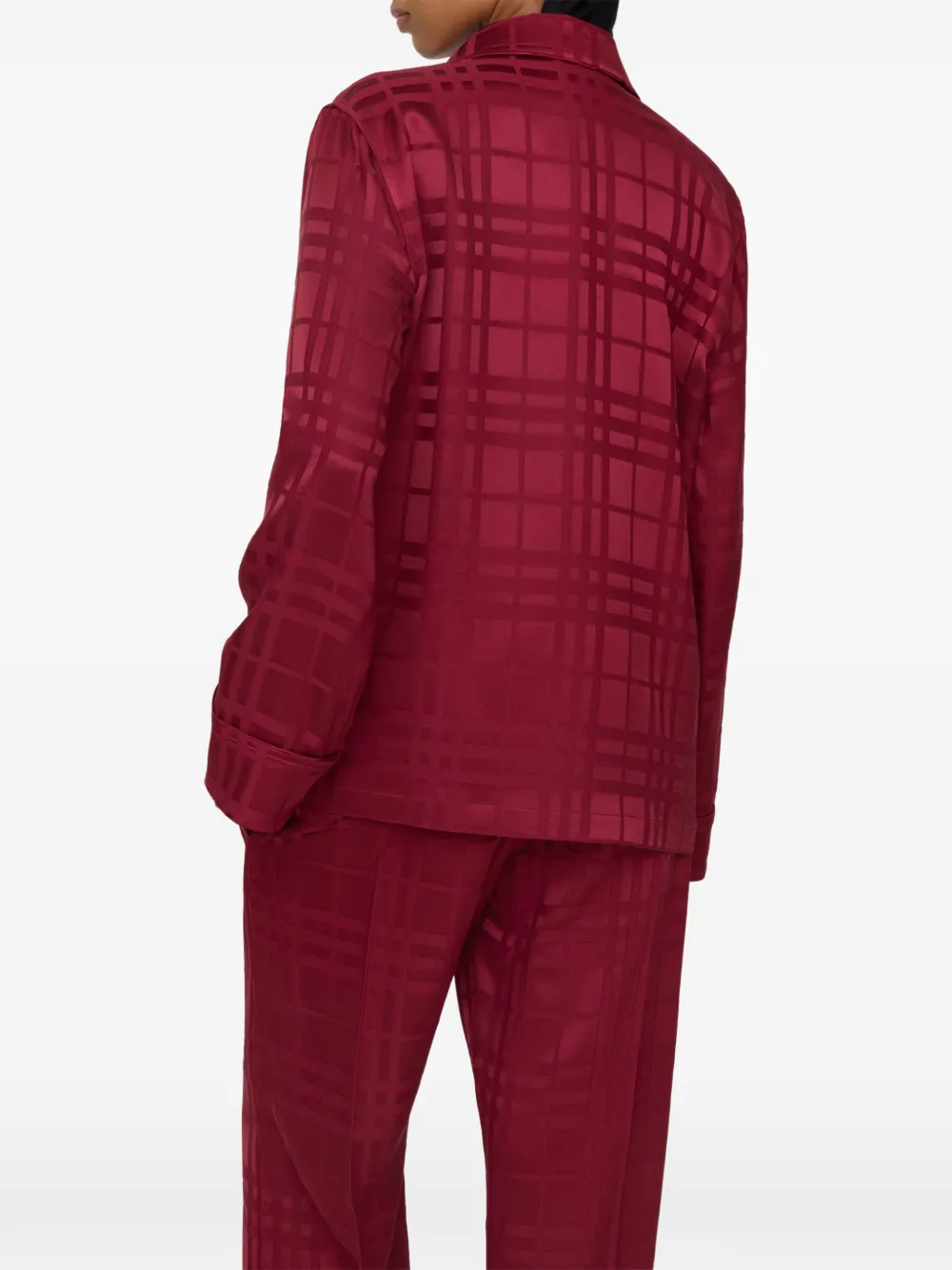  Burberry Check Pajama Top - Red 