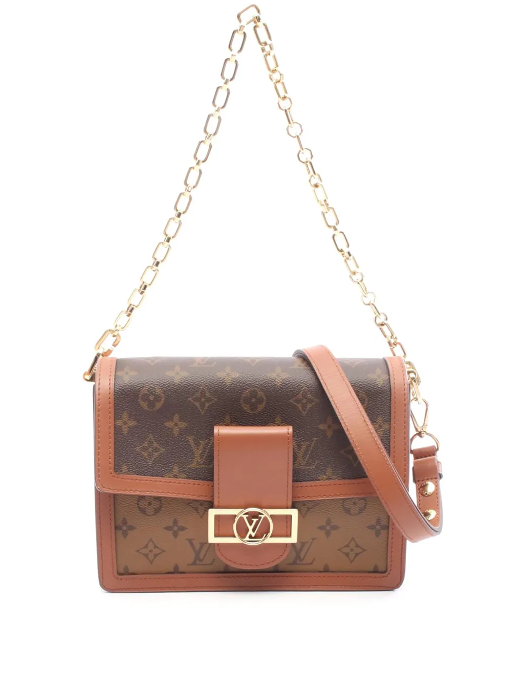 Louis Vuitton Pre-Owned 2021-2025 Monogram Reverse Dauphine MM satchel - Marrone