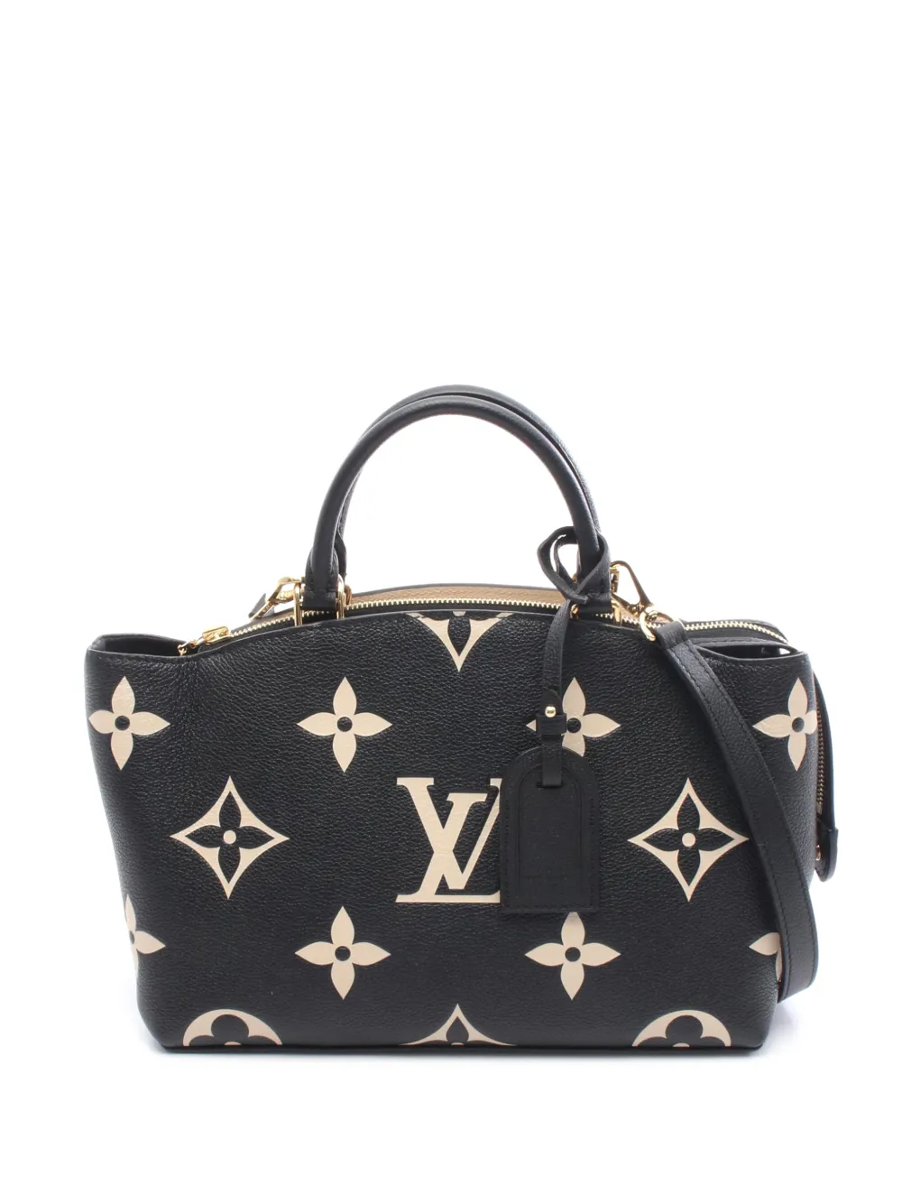Louis Vuitton Pre-Owned 2021-2025 Bicolor Monogram Empreinte Giant Petit Palais satchel - Nero