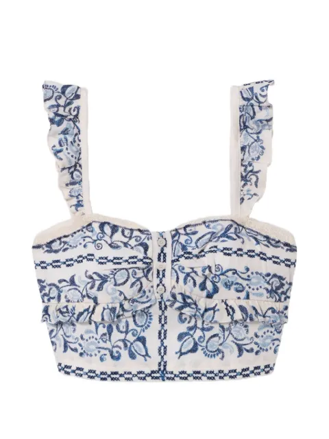 Claudie Pierlot floral-print ruffled top