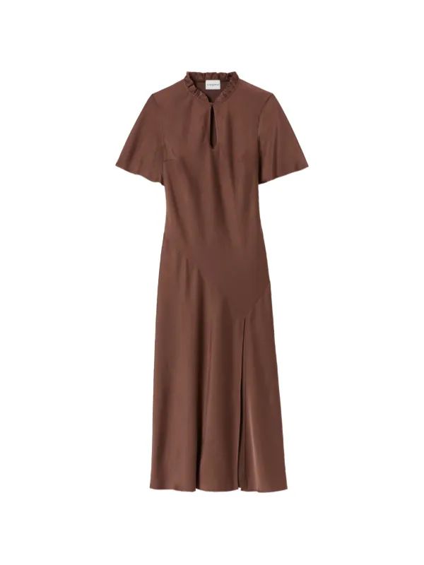 claudie pierlot brown dress Claudie Pierlot Knitted Maxi Dress In Brown - 50% Off