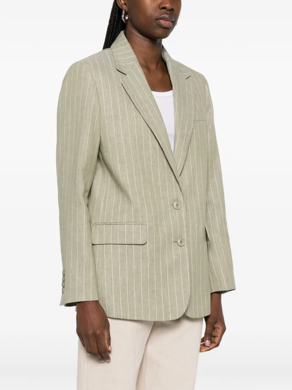  Maje Pinstripe-pattern Blazer - Neutrals 