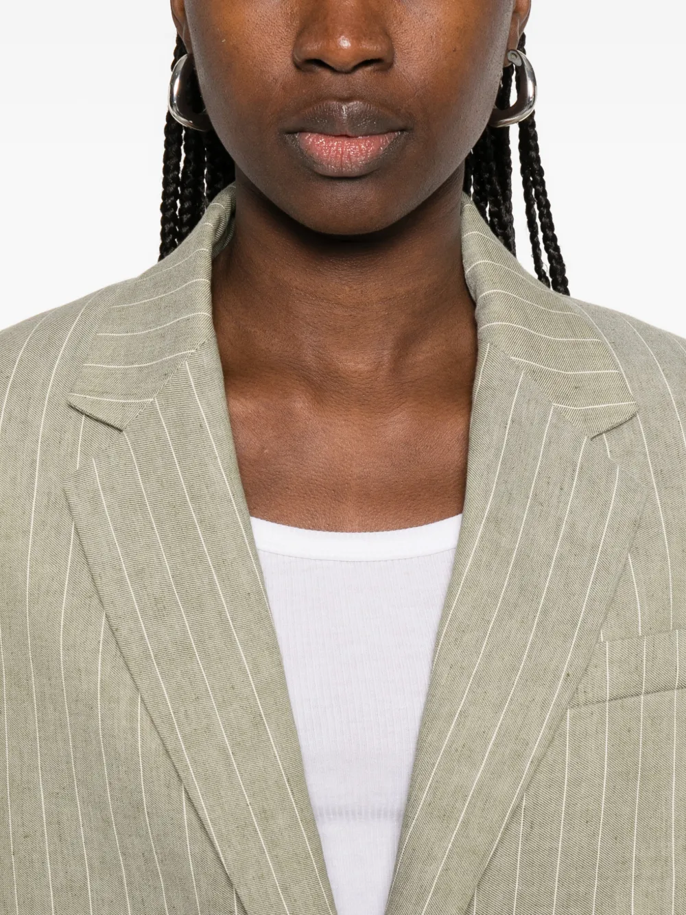 Maje Blazer met krijtstreep Beige