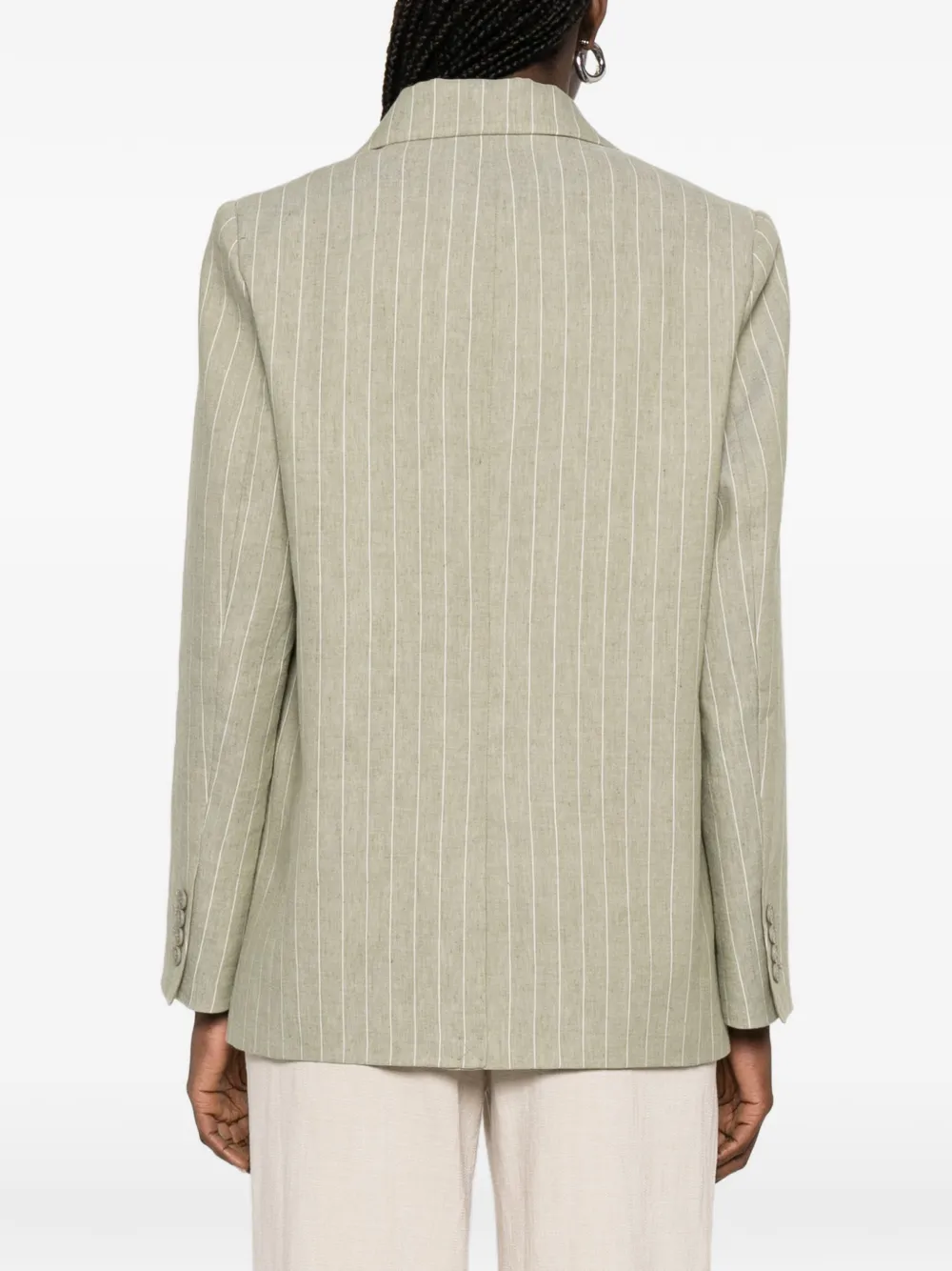 Maje Blazer met krijtstreep Beige