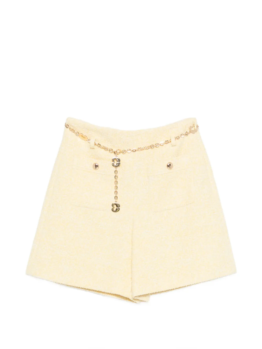 Maje chain-detail mini shorts - Giallo