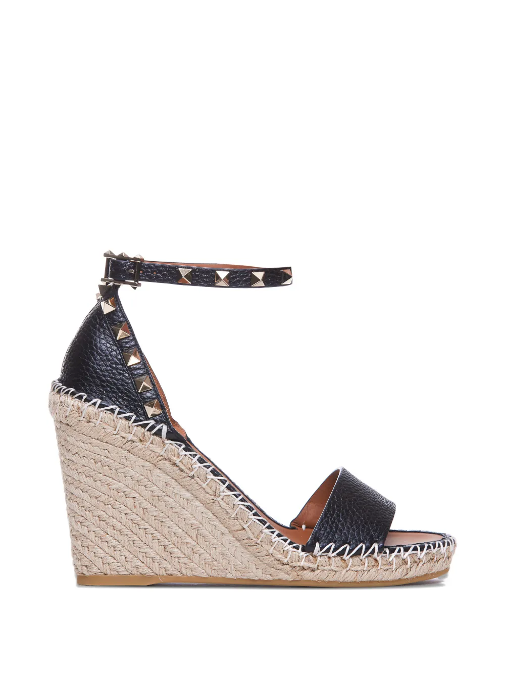 Valentino Garavani Double Rockstud heeled espadrilles Zwart