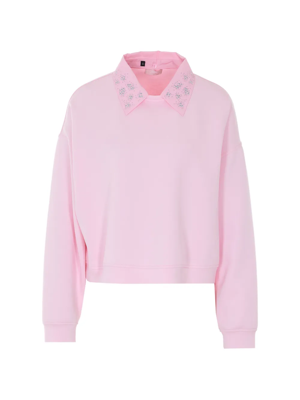 LIU JO strass-collar sweatshirt - Rosa