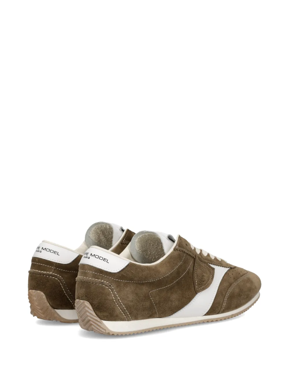 Philippe Model Paris Suède sneakers met logo Groen