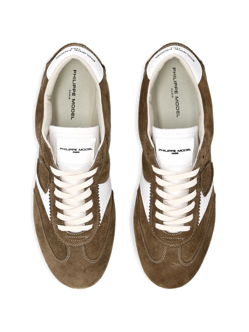 Philippe Model Paris Suède sneakers met logo Groen