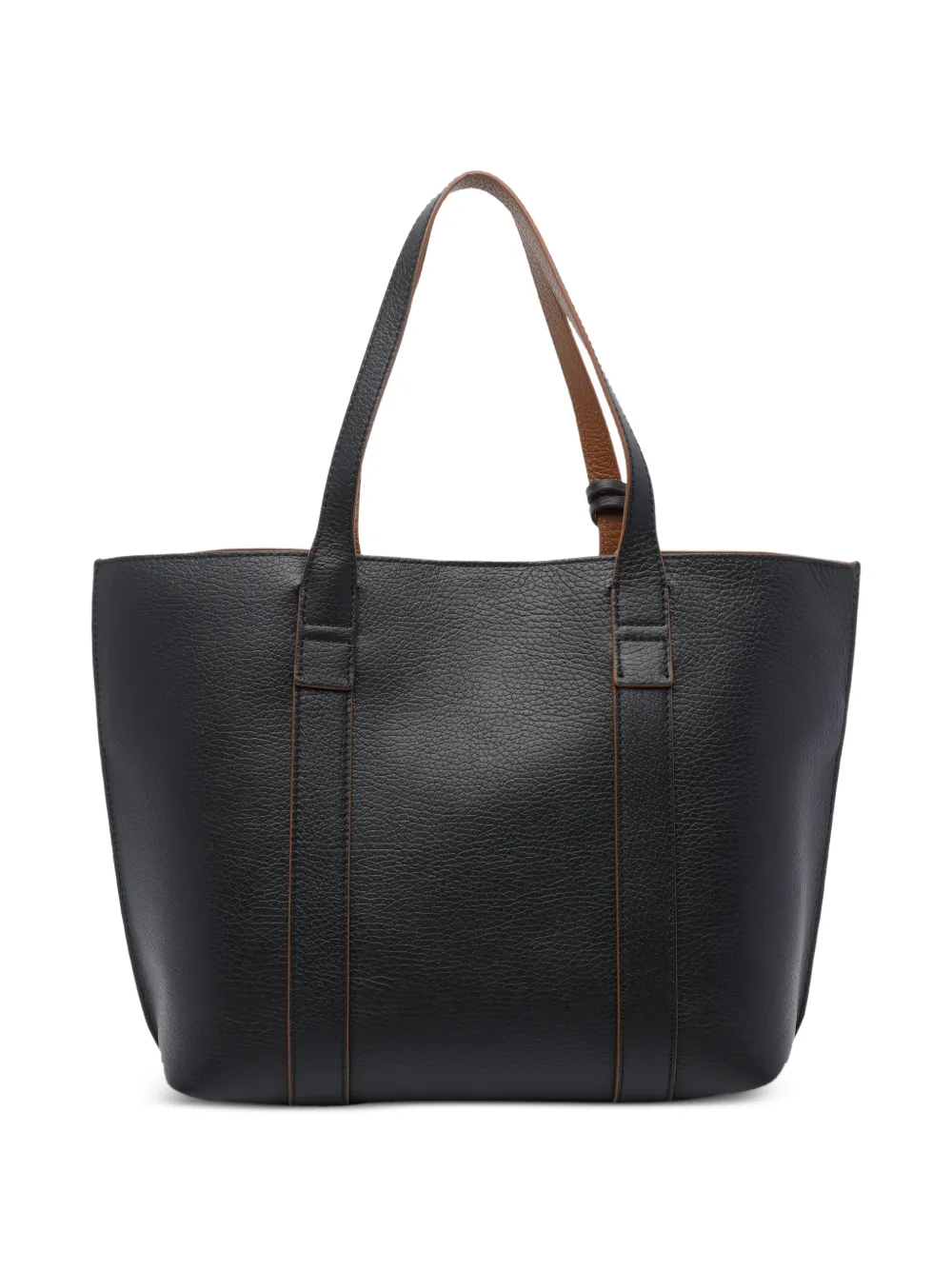 Small Address Leather Tote Bag